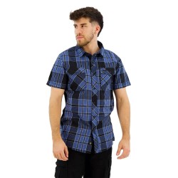 карирана,риза,мъжки,ризи,brandit,roadstar,short,sleeve,shirt,blue,(indigo,checked)