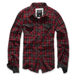 карирана,риза,мъжки,ризи,brandit,check,duncan,long,sleeve,shirt,red