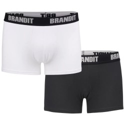 боксерки,мъжко,бельо,brandit,logo,boxers,2,units,white,black,(multicolor)