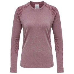 тениска,дамски,тениски,hummel,ci,seamless,long,sleeve,t,shirt,pink,(nocturne,melange)