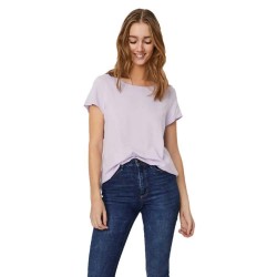 тениска,дамски,тениски,vero,moda,becca,plain,short,sleeve,t,shirt,purple,(pastel,lilac)