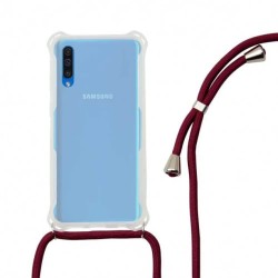 други,аксесоари,ksix,samsung,galaxy,a50,a30s,a50s,silicone,phone,case,garnet,(clear,red)