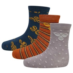 чорапи,детски,чорапи,hummel,alfie,long,socks,3,pairs,blue,coral,(grey)