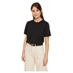 тениска,дамски,тениски,pieces,ria,fold,up,solid,short,sleeve,t,shirt,black