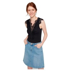 тениска,дамски,тениски,pieces,ilu,braces,short,sleeve,v,neck,t,shirt,black,(black)