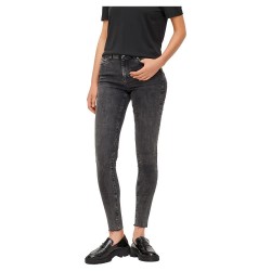дънки,дамски,панталони,pieces,delly,skinny,mid,waist,crew,raw,jeans,grey,(dark,grey,denim)