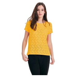 тениска,дамски,тениски,jdy,tag,lace,short,sleeve,t,shirt,yellow,(spicy,mustard)