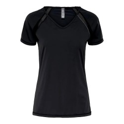 тениска,дамски,тениски,only,play,performance,training,short,sleeve,v,neck,t,shirt,black,(black,print,w.,black,red)