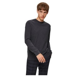 блуза,мъжки,пуловери,selected,berg,sweater,antracit,detail,melange,(grey)