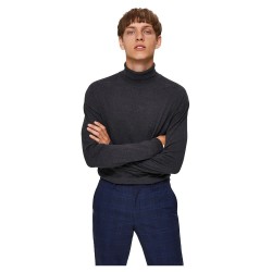блуза,мъжки,пуловери,дамски,пуловери,selected,berg,high,neck,sweater,grey,(antracit,detail,melange)
