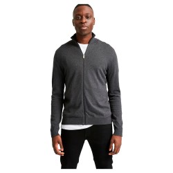 блуза,мъжки,пуловери,selected,berg,full,zip,sweater,antracit,detail,melange,(grey)