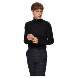 блуза,мъжки,пуловери,selected,berg,full,zip,sweater,black,(black)