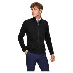 блуза,мъжки,пуловери,selected,berg,full,zip,sweater,black