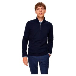 блуза,мъжки,пуловери,selected,berg,full,zip,sweater,blue