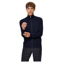 сако,мъжки,пуловери,selected,berg,full,zip,sweater,navy,blazer,detail,melange,(blue)