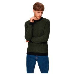 блуза,мъжки,пуловери,selected,aiden,sweater,green,(rifle,green,detail,black)