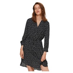 дамска,рокля,дамски,поли,и,рокли,selected,damina,7,8,aop,short,dress,black