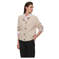 жилетка,дамски,пуловери,дамски,плетени,дрехи,selected,lulu,short,cardigan,birch,detail,melange,(beige)