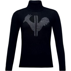 блуза,дамски,пуловери,дамски,плетени,дрехи,rossignol,classic,high,neck,sweater,black