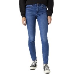 Дънки Wrangler High Rise Skinny high waist jeans - Blue (Camellia) дънки,дамски,панталони,wrangler,high,rise,skinny,high,waist,jeans,blue,(camellia)