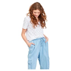 тениска,дамски,тениски,vila,tressy,detail,short,sleeve,v,neck,t,shirt,optical,snow,(white)