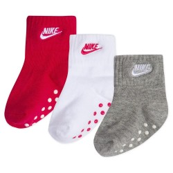 Чорапи Nike Core Futura Gripper socks 3 pairs - Red / White / Grey (Rush Pink) чорапи,мъжки,чорапи,дамски,чорапи,nike,core,futura,gripper,socks,3,pairs,red,white,grey,(rush,pink)