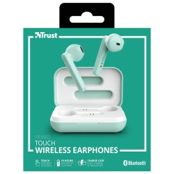слушалки,слушалки,trust,primo,bluetooth,wireless,earphones,mint,(green)