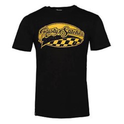 Тениска Rusty stitches Badge short sleeve T-shirt - Black (Black) тениска,мъжки,тениски,дамски,тениски,rusty,stitches,badge,short,sleeve,t,shirt,black,(black)