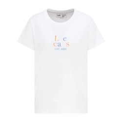 Тениска Lee Seasonal Logo short sleeve T-shirt - White (White) тениска,дамски,тениски,lee,seasonal,logo,short,sleeve,t,shirt,white,(white)