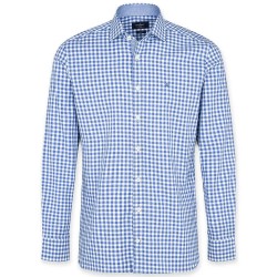 риза,с,дълъг,ръкав,мъжки,ризи,hackett,melange,gingham,long,sleeve,shirt,blue