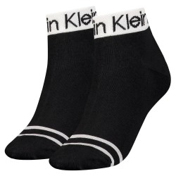 чорапи,дамски,чорапи,calvin,klein,logo,welt,quarter,short,socks,2,pairs,black