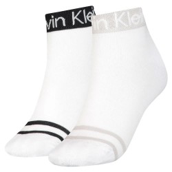 чорапи,дамски,чорапи,calvin,klein,logo,welt,quarter,short,socks,2,pairs,white,(white)