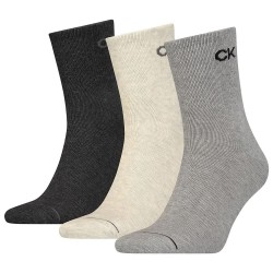 чорапи,мъжки,чорапи,calvin,klein,short,socks,3,pairs,mid,grey,melange,(multicolor)
