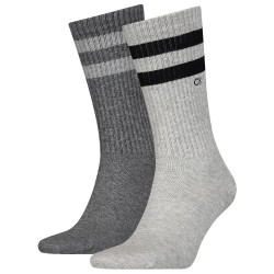 чорапи,мъжки,чорапи,calvin,klein,stripes,socks,2,pairs,light,grey,melange,(grey)