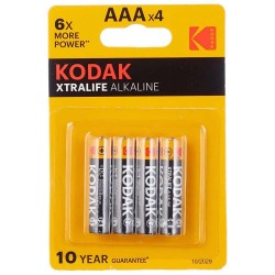 батерии,kodak,lr03,aaa,alkaline,battery,4,units,black,(yellow,purple)