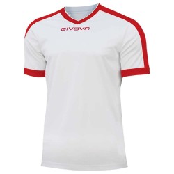 Тениска Givova Revolution short sleeve T-shirt - White (White / Red) тениска,мъжки,тениски,дамски,тениски,givova,revolution,short,sleeve,t,shirt,white,(white,red)