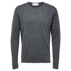 блуза,мъжки,пуловери,selected,rome,knit,sweater,grey,(anthracite)