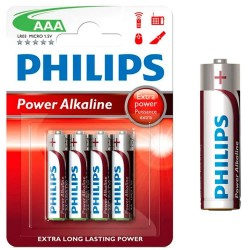 батерии,philips,ir03,aaa,alkaline,battery,4,units,silver,(silver)