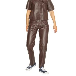 панталони,дамски,панталони,jack,&,jones,grace,straight,leather,jjxx,high,waist,pants,brown,(demitasse)