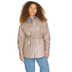 яке,дамски,якета,и,палта,jack,&,jones,luna,overshirt,leather,jjxx,jacket,brindle,detail,matte,(brown)