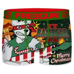 боксерки,мъжко,бельо,freegun,christmas,boxers,green,red,(multicolor)