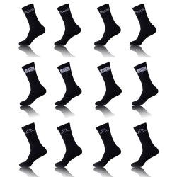 чорапи,мъжки,чорапи,kappa,t710,socks,12,pairs,black,(black)