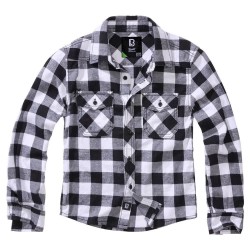 карирана,риза,детски,ризи,brandit,check,long,sleeve,shirt,white,black,(white)
