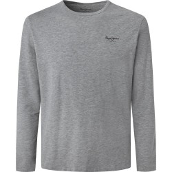 тениска,мъжки,тениски,pepe,jeans,original,basic,2,long,sleeve,t,shirt,grey,marlange,(grey)