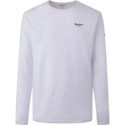 тениска,мъжки,тениски,pepe,jeans,original,basic,2,long,sleeve,t,shirt,white,(white)