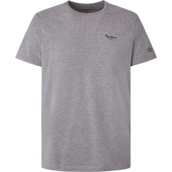 тениска,мъжки,тениски,pepe,jeans,original,basic,3n,short,sleeve,t,shirt,grey,marlange,(grey)