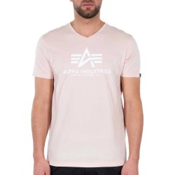 тениска,мъжки,тениски,alpha,industries,basic,short,sleeve,v,neck,t,shirt,pale,peach,(pink)