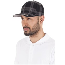 шапка,всички,шапки,flexfit,tartan,plaid,cap,black,(black,grey)