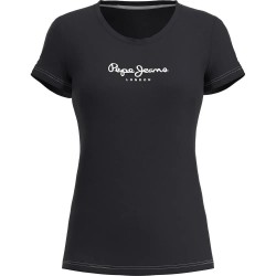 тениска,дамски,тениски,pepe,jeans,new,virginia,short,sleeve,t,shirt,black,(black)