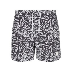 бански,гащета,мъжки,бански,костюми,urban,classics,swimming,shorts,black,white,(black)